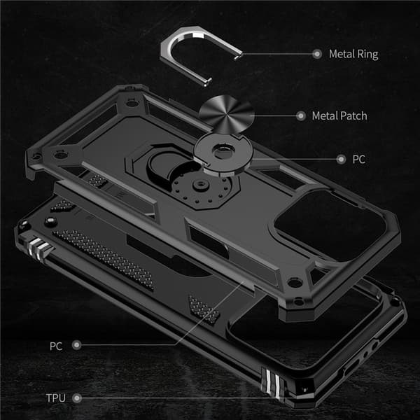 iPhone 15 Pro Mobilskal Kickstand - Svart