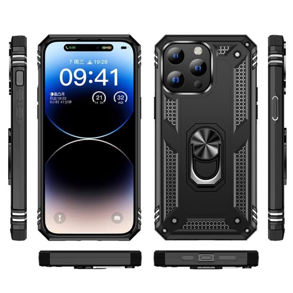 iPhone 15 Pro Mobilskal Kickstand - Svart