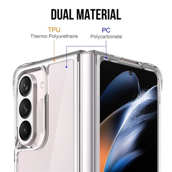 Galaxy Z Fold 5 Mobilskal Anti-drop - Transparent