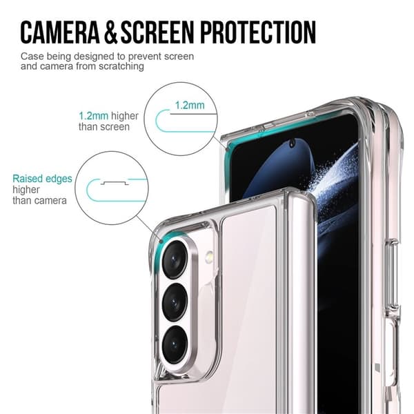 Galaxy Z Fold 5 Mobilskal Anti-drop - Transparent