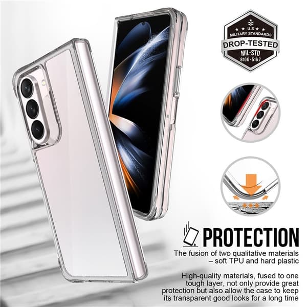 Galaxy Z Fold 5 Mobilskal Anti-drop - Transparent