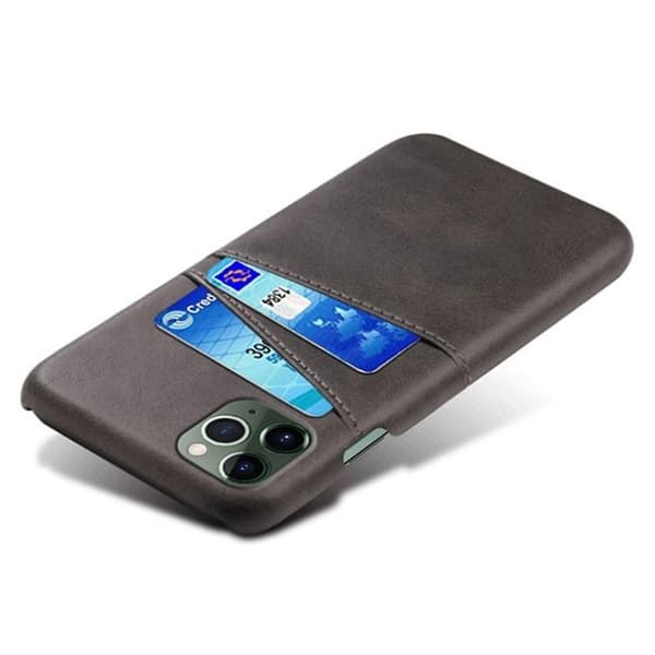 iPhone 15 Plus Mobilskal Korthållare PU-Läder - Svart
