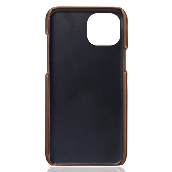 iPhone 15 Mobilskal Korthållare PU-Läder - Brun