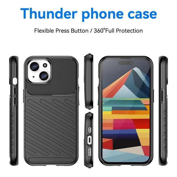iPhone 15 Mobilskal Twill Thunder - Svart