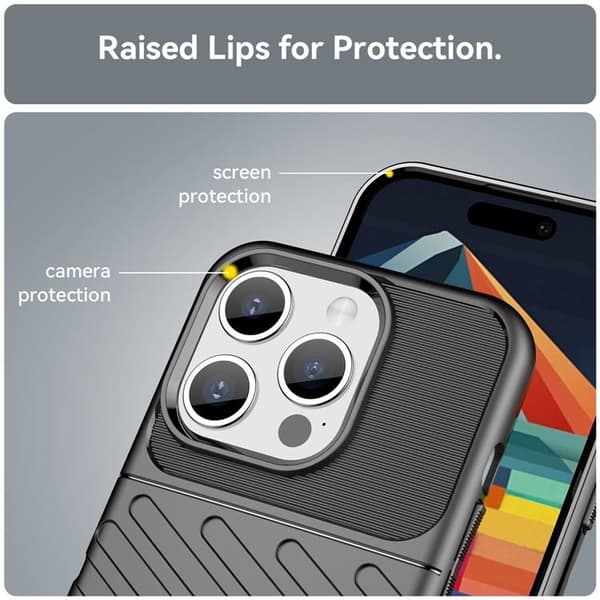 iPhone 15 Pro Mobilskal Twill Thunder - Svart