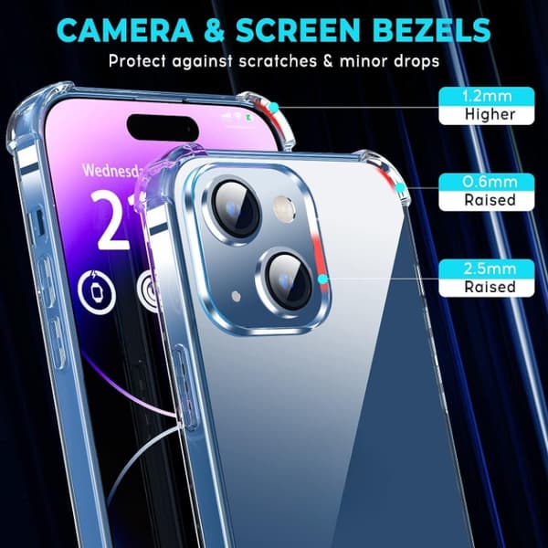 BOOM iPhone 15 Plus Mobilskal Shockproof TPU - Clear