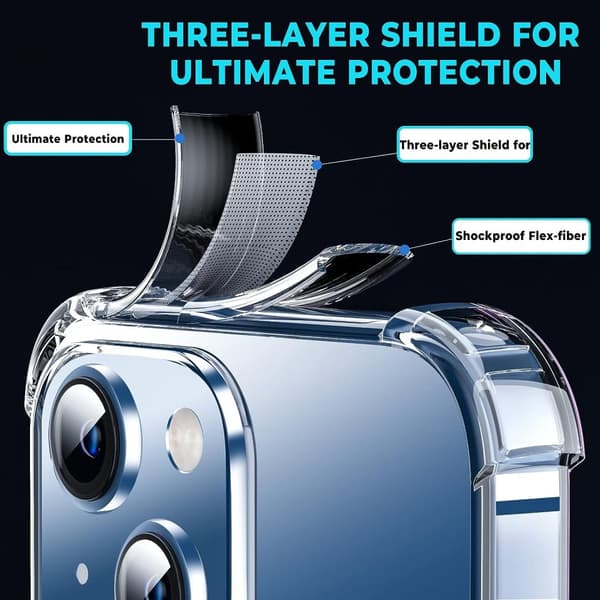 BOOM iPhone 15 Plus Mobilskal Shockproof TPU - Clear