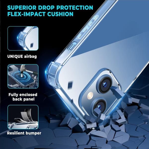 BOOM iPhone 15 Plus Mobilskal Shockproof TPU - Clear