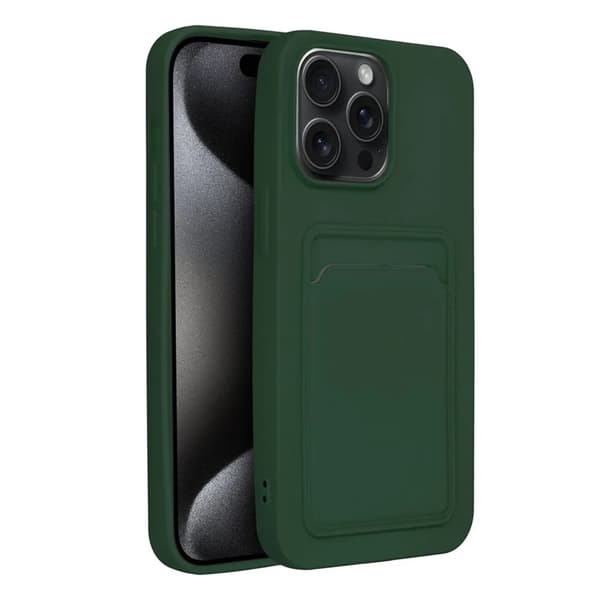 iPhone 15 Pro Max Mobilskal Korthållare - Grön