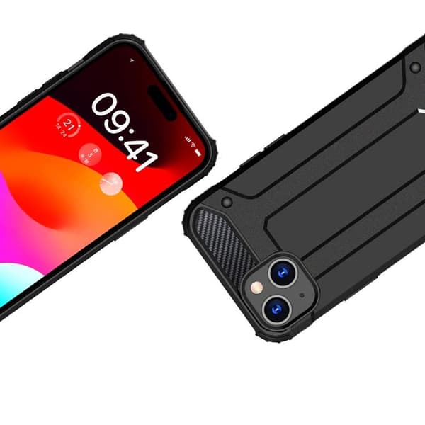 iPhone 15 Plus Mobilskal Hybrid Armor - Svart