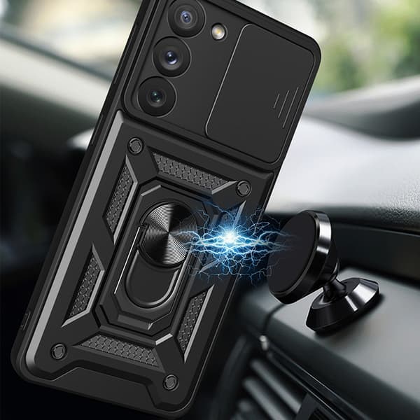 Galaxy A34 5G Skal Ringhållare Hybrid Armor Camshield - Svart