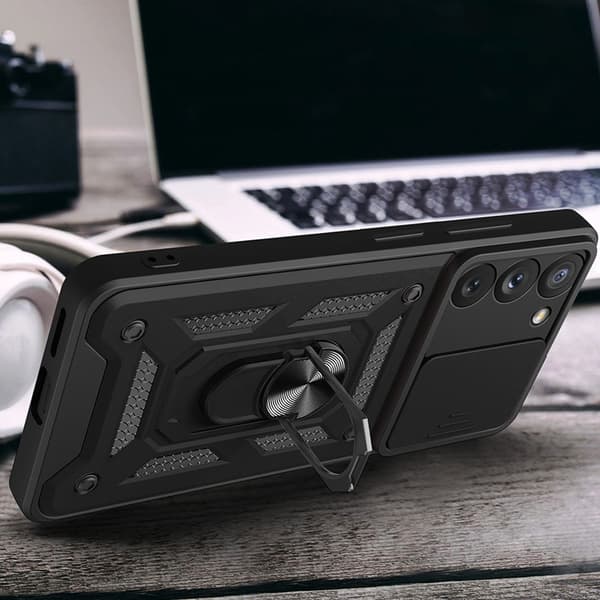 Galaxy A34 5G Skal Ringhållare Hybrid Armor Camshield - Svart