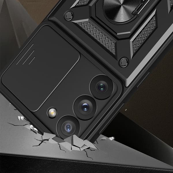 Galaxy A34 5G Skal Ringhållare Hybrid Armor Camshield - Svart