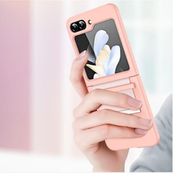 Galaxy Z Flip 5 Mobilskal Retractable Strap Hinge - Rosa