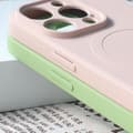 Miniatyrbild 4 av 7: iPhone 15 Mobilskal MagSafe Silikon - Rosa