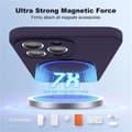 Miniatyrbild 2 av 5: iPhone 15 Pro Mobilskal Magsafe Liquid Silikon - Lila