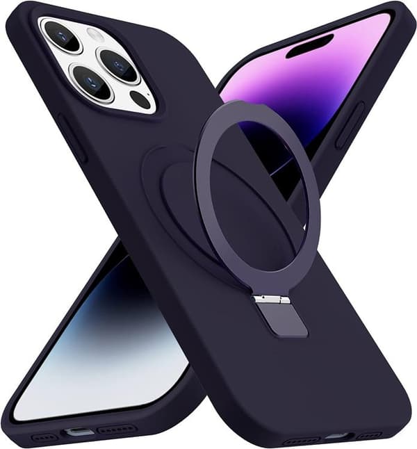 iPhone 15 Pro Mobilskal Magsafe Liquid Silikon - Lila
