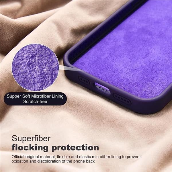 iPhone 15 Mobilskal Magsafe Liquid Silikon - Lila