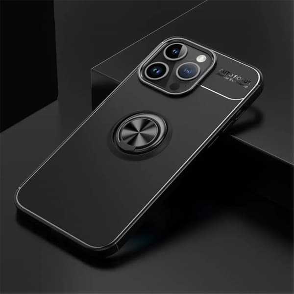 iPhone 15 Pro Max Mobilskal Ringhållare - Svart