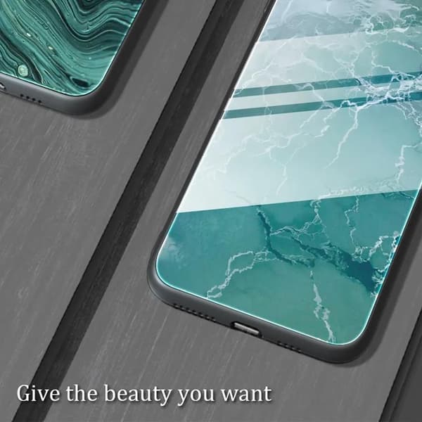 Galaxy A55 Mobilskal Marmormålad - Turkos