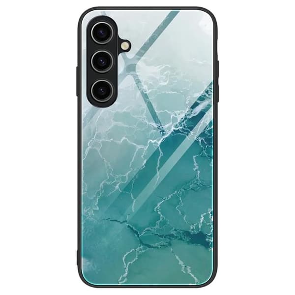 Galaxy A55 Mobilskal Marmormålad - Turkos