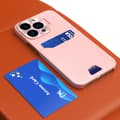 Miniatyrbild 7 av 7: Galaxy S23 Ultra Mobilskal Korthållare Läder Kickstand - Rosa