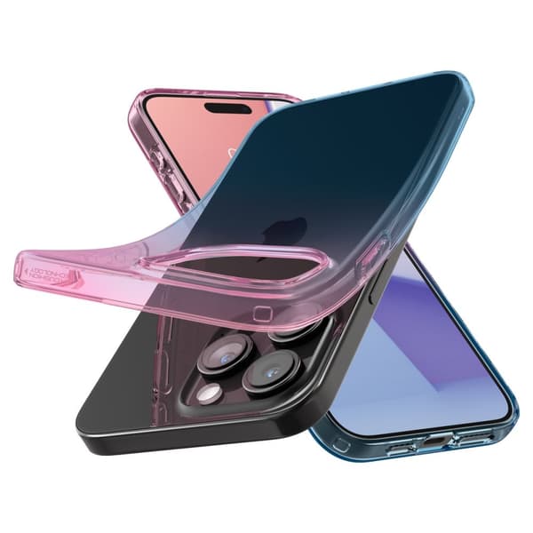 Spigen iPhone 15 Pro Mobilskal Liquid Crystal - Gradation Rosa