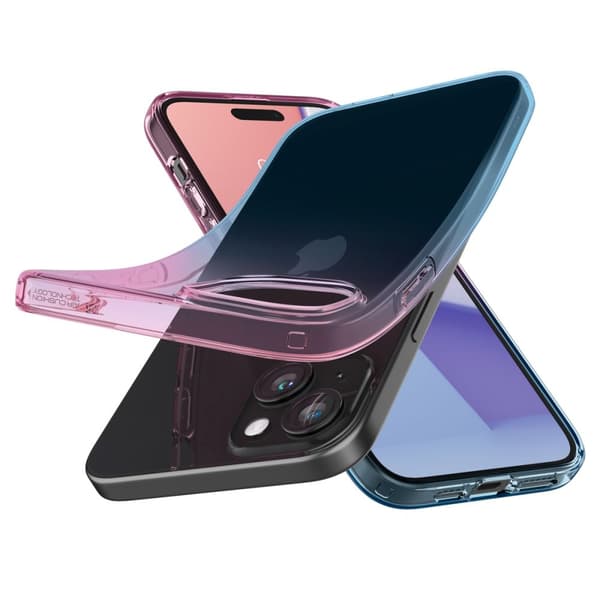 Spigen iPhone 15 Mobilskal Liquid Crystal - Gradation Rosa