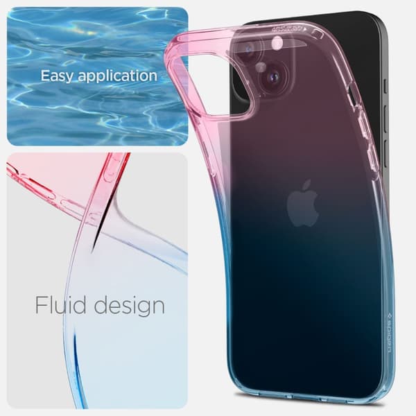 Spigen iPhone 15 Mobilskal Liquid Crystal - Gradation Rosa