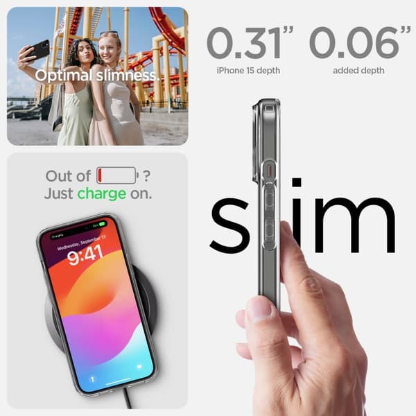 Spigen iPhone 15 Plus Mobilskal Liquid Crystal - Clear