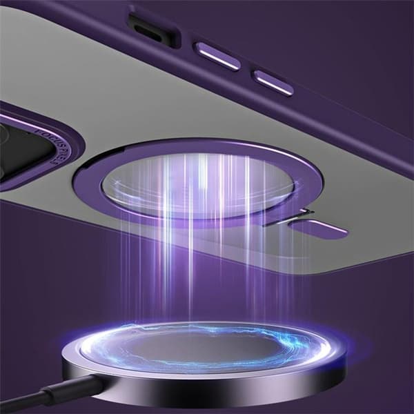 iPhone 15 Pro Max Mobilskal Magsafe Kickstand - Lila