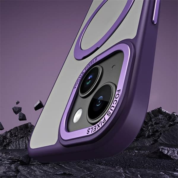 iPhone 15 Plus Mobilskal Magsafe Kickstand - Lila