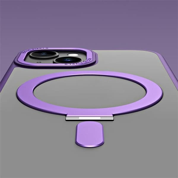 iPhone 15 Plus Mobilskal Magsafe Kickstand - Lila