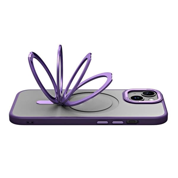 iPhone 15 Plus Mobilskal Magsafe Kickstand - Lila