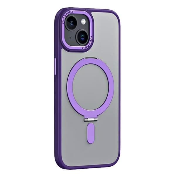 iPhone 15 Plus Mobilskal Magsafe Kickstand - Lila