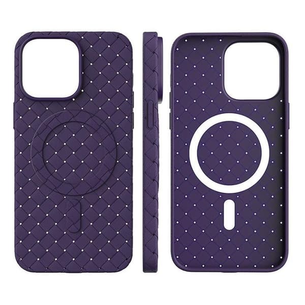iPhone 15 Pro Mobilskal Magsafe Woven - Lila