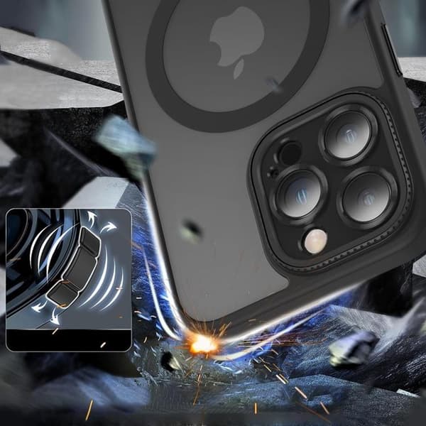 Tech-Protect iPhone 15 Mobilskal Magsafe Magmat Cam+ - Svart