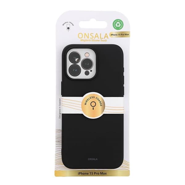 Onsala iPhone 15 Pro Max Mobilskal Magsafe Silicone - Svart