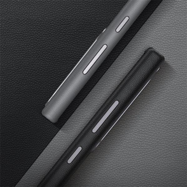 Galaxy S24 Plus Mobilskal Läder Shockproof Silikon - Svart