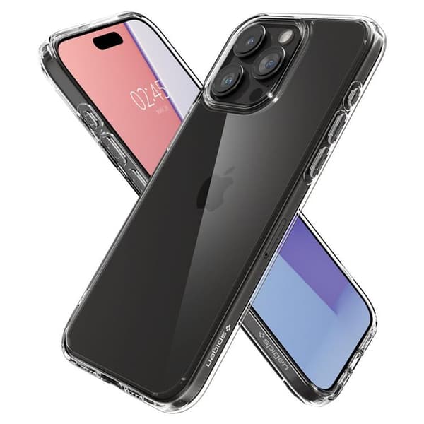 Spigen iPhone 15 Pro Max Mobilskal Ultra Hybrid - Crystal Clear