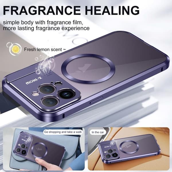 iPhone 15 Pro Max Mobilskal Magsafe Aroma Kickstand - Silver