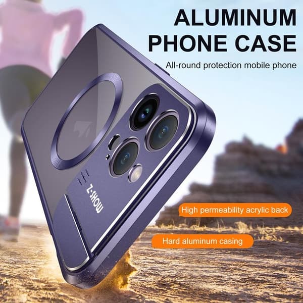 iPhone 15 Pro Max Mobilskal Magsafe Aroma Kickstand - Silver