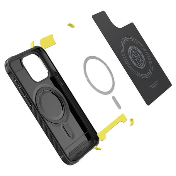 Spigen iPhone 15 Pro Max Mobilskal Magsafe Rugged Armor -Svart