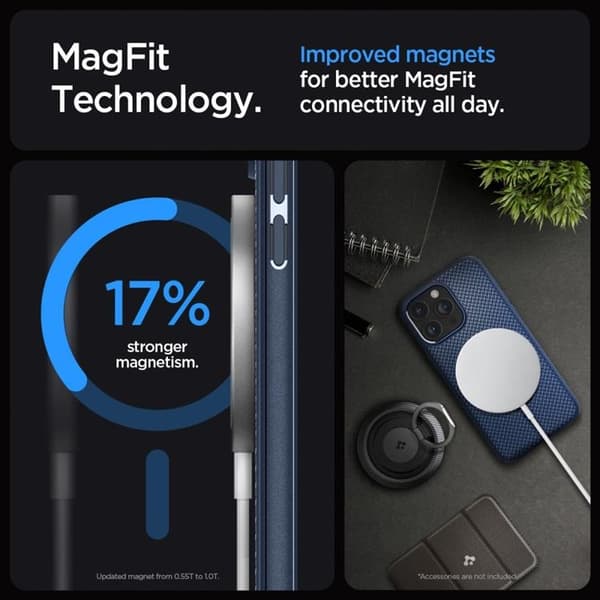 Spigen iPhone 15 Pro Max Mobilskal Magsafe Armor - Marinblå