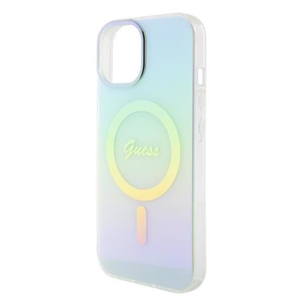 Guess iPhone 15 Plus Mobilskal Magsafe IML Iridescent - Turquoise
