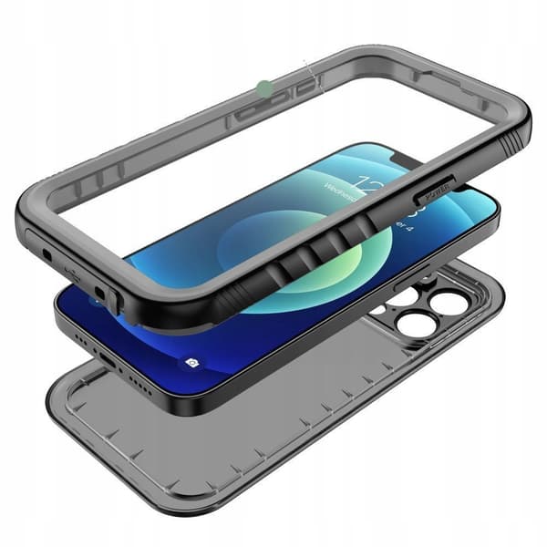 Tech-Protect iPhone 15 Mobilskal Magsafe Shellbox IP68 - Svart