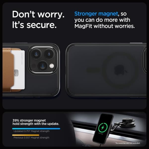 Spigen iPhone 15 Pro Mobilskal Magsafe Ultra Hybrid - Svart