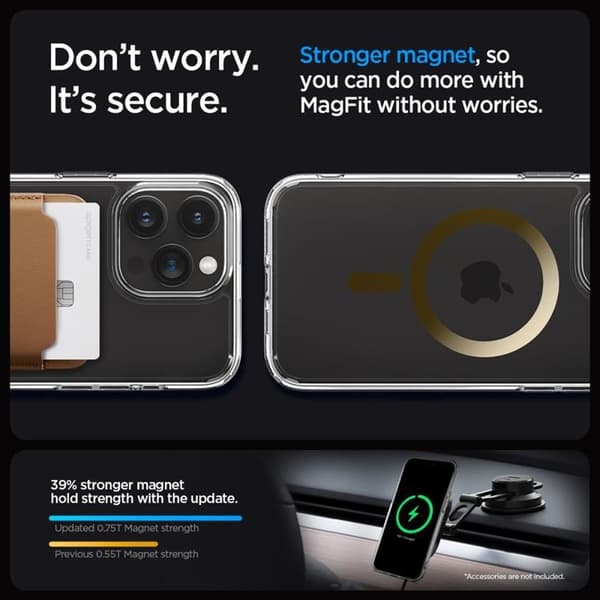 Spigen iPhone 15 Pro Mobilskal Magsafe Ultra Hybrid - Guld