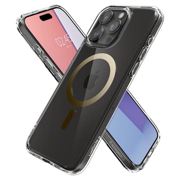 Spigen iPhone 15 Pro Mobilskal Magsafe Ultra Hybrid - Guld