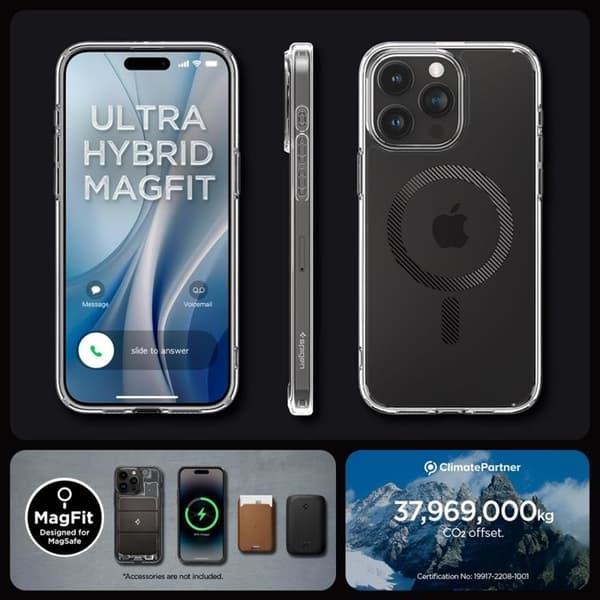 Spigen iPhone 15 Pro Mobilskal Magsafe Hybrid - Carbon Fiber